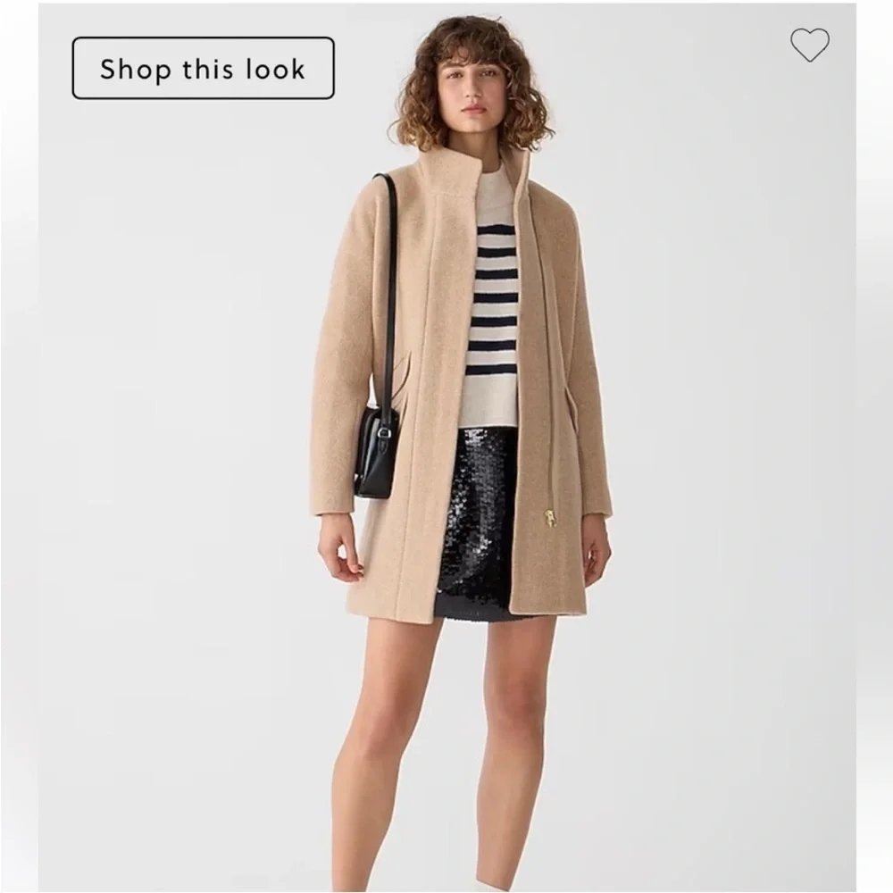 J. Crew City Coat Tan size 0 Wool